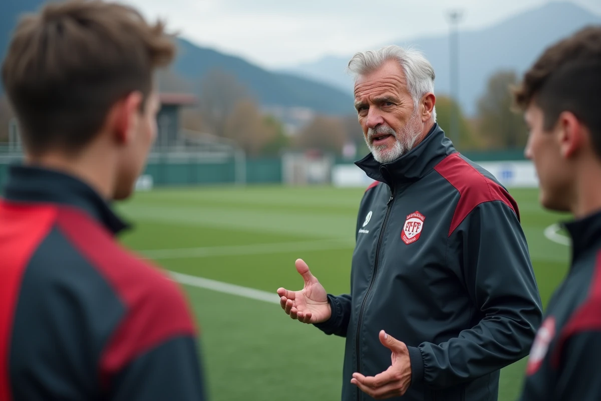 Entraîneur donnant des conseils tactiques à l