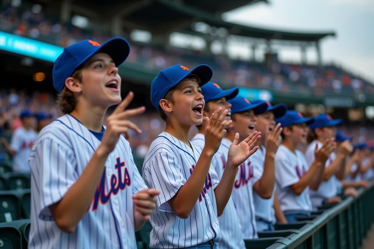 Fans français en Mets au stade Citi Field