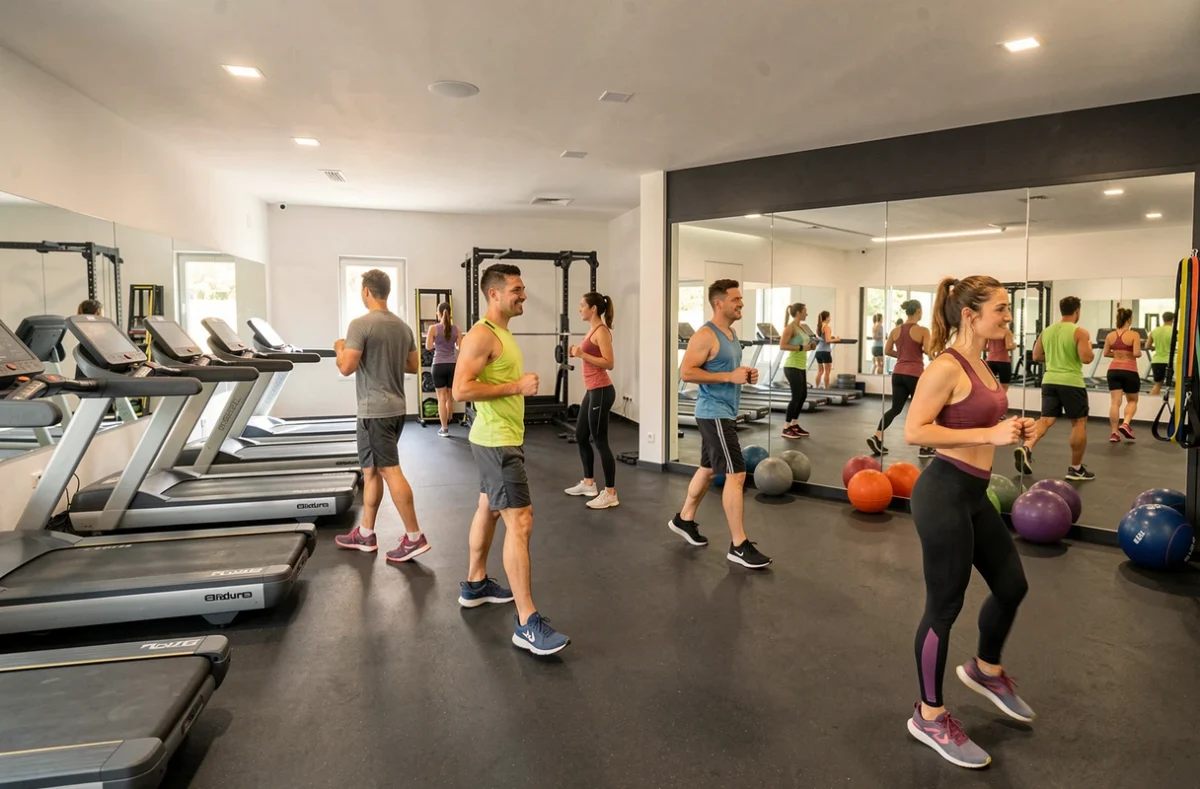 Salle de sport Fitness Park Aubagne avec espace cardio, entraînement fonctionnel et studio de cours collectifs