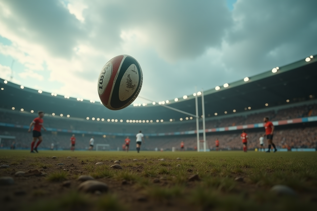 rugby  pied